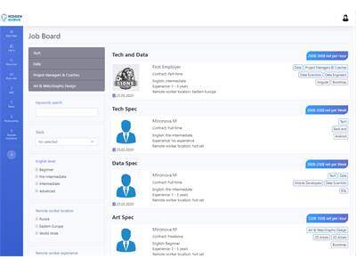 Создание HR площадки для найма IT-специалистов 